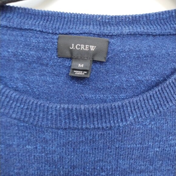 Navy/white Mens J Crew 100% cotton long sleeve - Picture 2 of 5